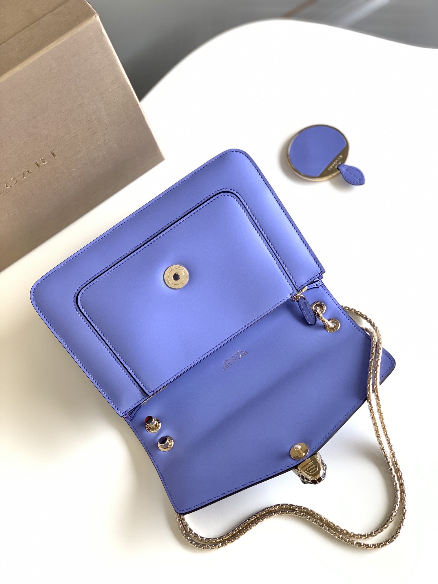 Bvlgari Serpenti Forever Medium Crossbody Bag Blue